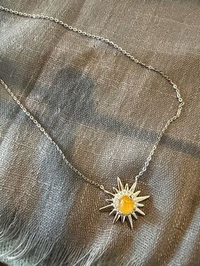 Yellow Sunburst yellow jadeite Pendant Necklace - The Women Jewelry